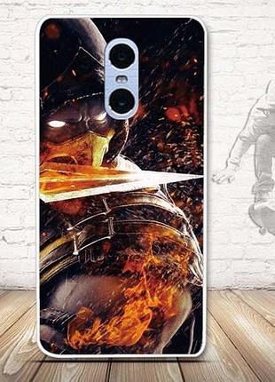 Силіконовий чохол бампер для xiaomi redmi note 4 з картинкою воїн