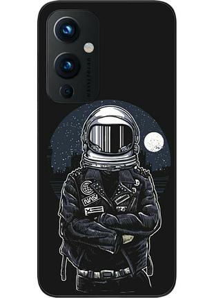 Силиконовый чехол бампер epik для oneplus 9 с картинкой космонавт и луна