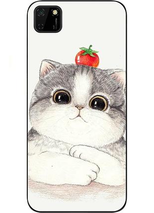 Силіконовий чохол з малюнком для huawei y5p кошеня