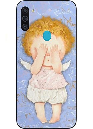 Бампер силіконовий чохол для samsung m11 galaxy m115f з картинкою янголятко