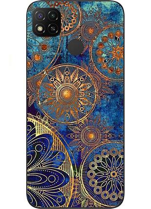 Силиконовый чехол бампер для xiaomi redmi 9c с картинкой круги винтаж