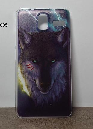 Чехол на lenovo s580 оригинальная панель накладка с рисунком волк