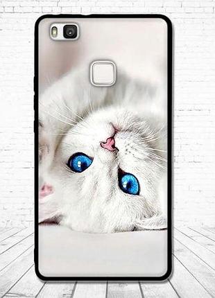 Оригинальный чехол накладка для huawei p9 lite с картинкой белый котенок