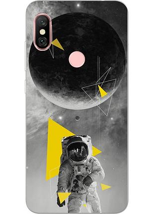Оригінальний чохол накладка для xiaomi redmi note 6 pro з картинкою астронавт