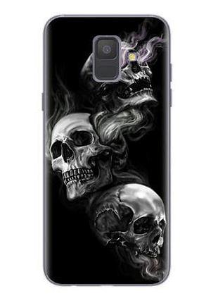 Чехол с картинкой (силикон) для samsung j6 2018 galaxy j600 три черепа
