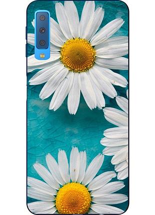 Силиконовый чехол с рисунком для samsung a750f galaxy a7 2018 ромашки