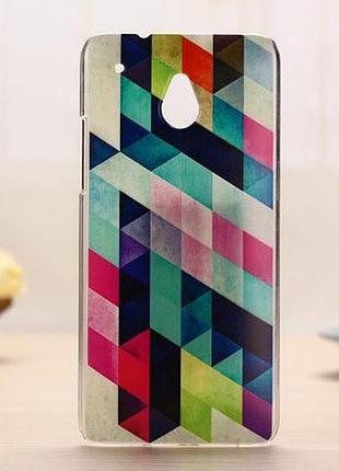 Силіконовий чохол накладка htc one mini з картинкою ромбики