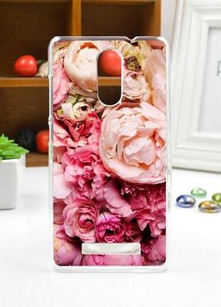 Силіконовий чохол накладка для xiaomi redmi note 3 з картинкою півонії