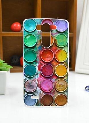 Силиконовый чехол накладка для lg g3s optimus g3mini d722 d725 с рисунком краски