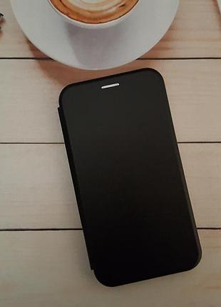Чехол-книжка для samsung j4 2018 galaxy j400 premium leather (экокожа + силикон) черный