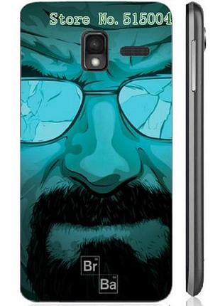 Силиконовый бампер с рисунком для lenovo a850+ во все тяжкие