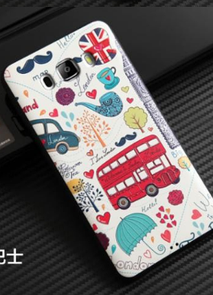 Эксклюзивный силиконовый чехол для samsung j710 galaxy j7 2016 с рисунком - английский автбус