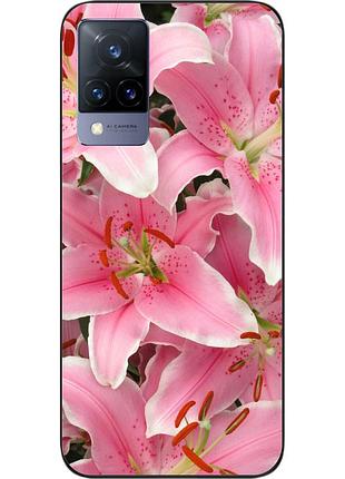 Силіконовий чохол epik для vivo v21 з картинкою лілії