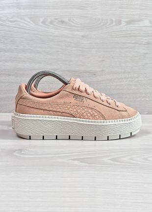 Замшевые женские кроссовки на платформе puma suede оригинал, размер 36