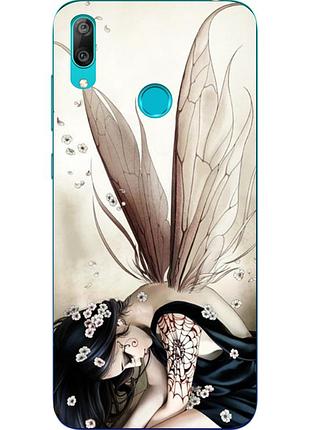 Чохол силіконовий для huawei y7 2019 з картинкою фея