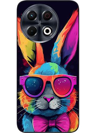 Чехол силиконовый epik для tecno spark 30 pro (kl7) с картинкой радужный кролик