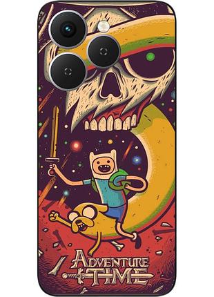 Силиконовый чехол epik для tecno spark 40 (km5n) с принтом adventure time битва с тьмой