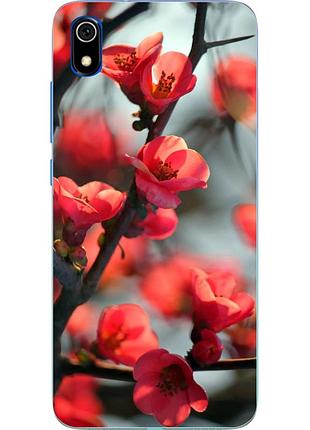 Силиконовый чехол бампер для xiaomi redmi 7a с картинкой сакура