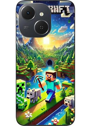 Чохол силіконовий epik для tecno spark 40c (km4k) з принтом minecraft пригода стіва