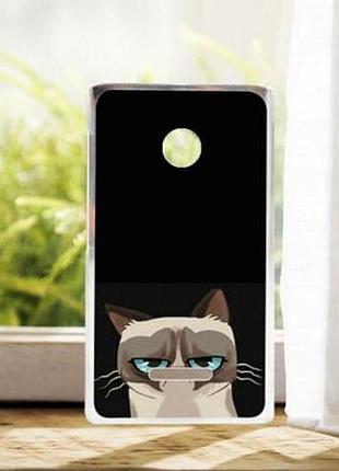 Чехол накладка на microsoft lumia 435 / 532 с картинкой кот
