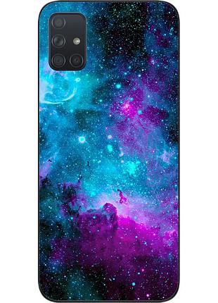 Чехол силиконовый для samsung a71 galaxy a715f с картинкой космос