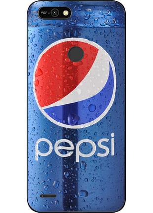 Силиконовый чехол для tecno pop 2f с картинкой pepsi