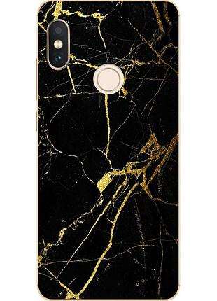 Силиконовый чехол бампер для xiaomi redmi note 5 с картинкой мрамор