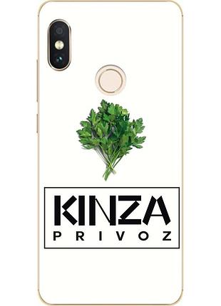 Антибрендовый силиконовый чехол для xiaomi redmi note 5 с картинкой kinza privoz