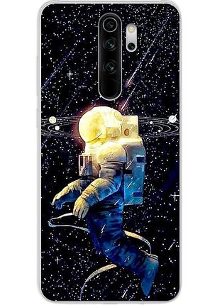 Силиконовый чехол с рисунком для xiaomi redmi note 8 pro космонавт