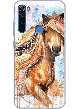 Бампер силіконовий чохол для xiaomi redmi note 8 з картинкою кінь