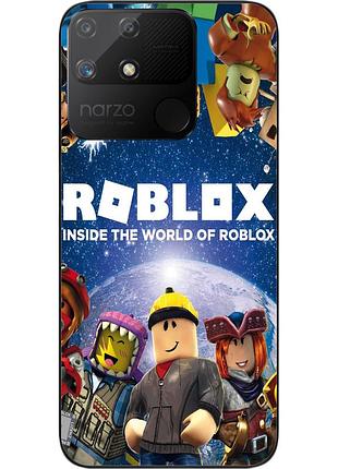 Силіконовий чохол epik для realme narzo 50a з картинкою роблокс персонажі
