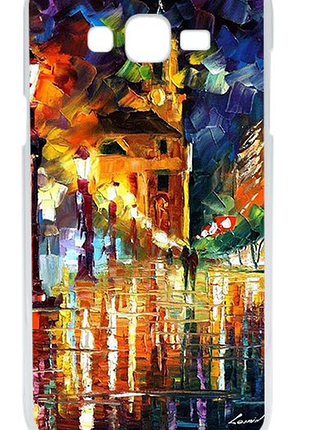 Чехол силиконовый бампер для samsung galaxy j3 j300 с рисунком улица