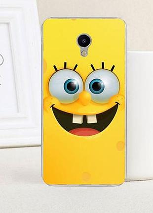 Яскраві оригінальні чохли для meizu m3e з малюнком губка боб