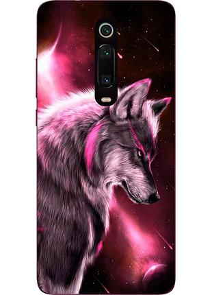 Силиконовый чехол бампер для xiaomi mi 9t / k20 / mi 9t pro / k20 pro с картинкой волк