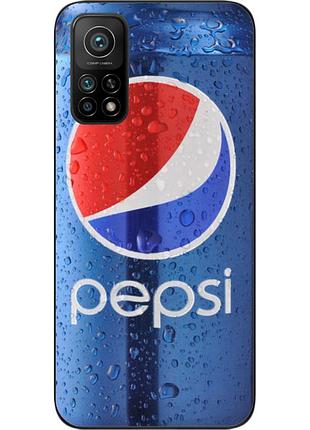 Силиконовый чехол для xiaomi mi 10t pro с картинкой pepsi
