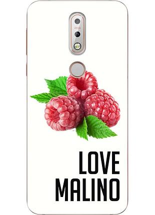 Антибрендовый силіконовий чохол для nokia 7.1 з картинкою love malino