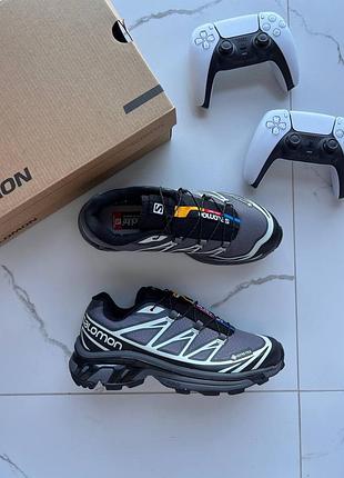 Salomon xt-6 grey soft ground black gore-tex