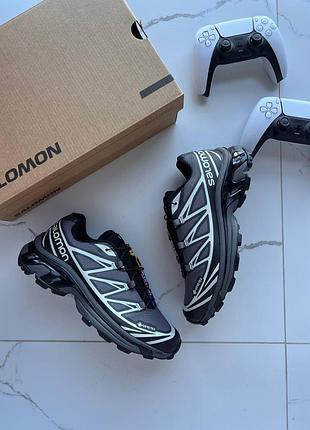 Salomon xt-6 grey soft ground black gore-tex 5