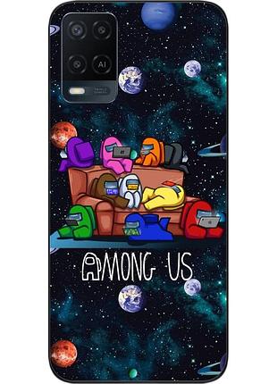 Силиконовый чехол для oppo a54 с картинкой among us команда