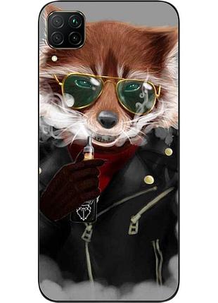 Силиконовый чехол для huawei p40 lite с картинкой крутой енот