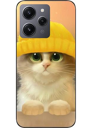Силиконовый чехол для xiaomi redmi 12 с картинкой кот