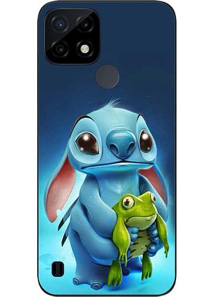 Силиконовый чехол бампер epik для realme c21 с картинкой стич