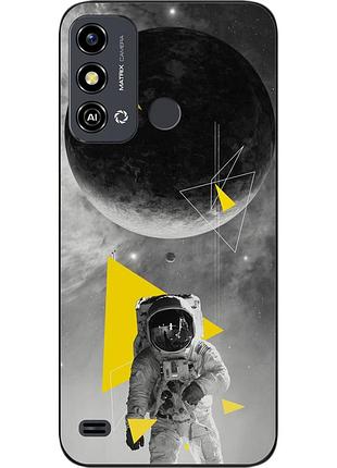 Чехол силиконовый для zte blade a53 с картинкой астронавт
