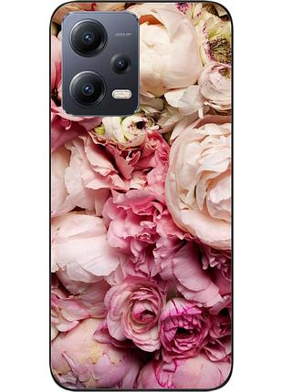 Чохол силіконовий для xiaomi redmi note 12 5g з картинкою півонії