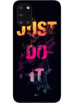 Силиконовый чехол для samsung a31 galaxy a315f с картинкой надпись