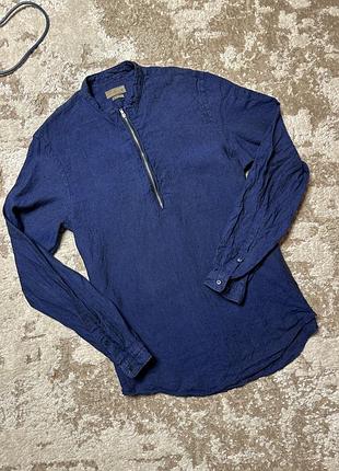 Оригинальная льняная рубашка zara