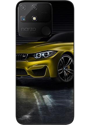 Силиконовый чехол epik для realme narzo 50a с картинкой желтая машина