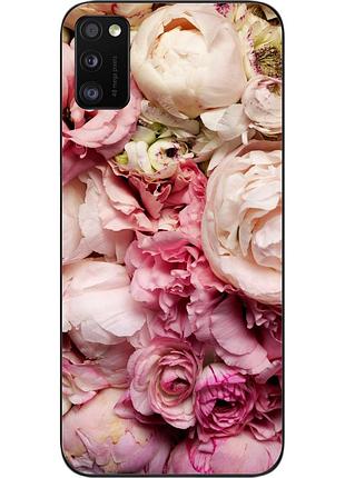 Чохол силіконовий для samsung a41 galaxy a415f з картинкою півонії