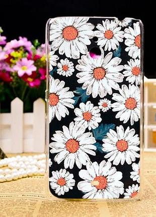 Силиконовый чехол накладка для nokia lumia 1320 с рисунком ромашки