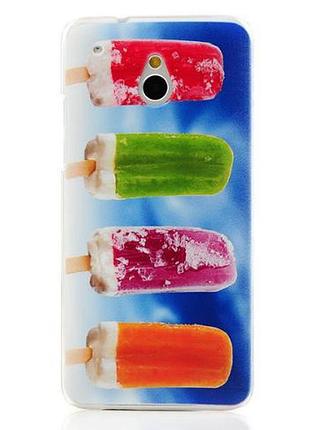 Силіконовий чохол накладка htc one mini з картинкою морозиво
